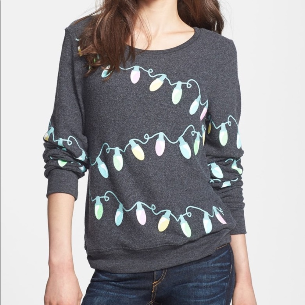 NWOT Wildfox Christmas Lights jumper